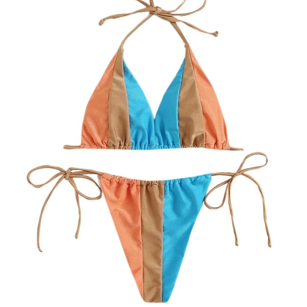 Miami Sunrise String Bikini Set by Daily Chic.